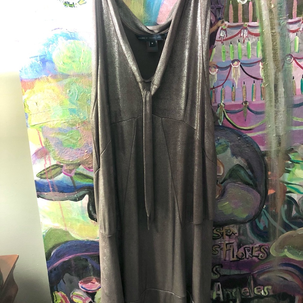 Marc Jacobs Size M Medium 6/8 Iridescent Taupe Brown Dress